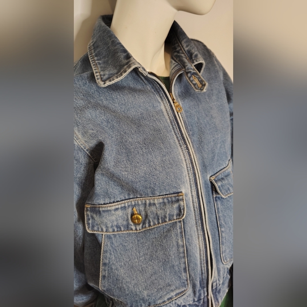 Blue Denim Jacket Sz Medium - Large - Picture 6 of 16